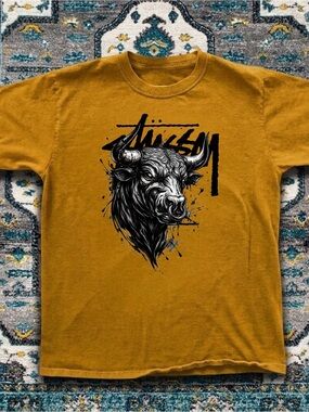 Gildan Mustard Bull Streetwear Tee